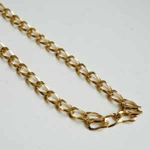 vintage chunky gold chain link necklace