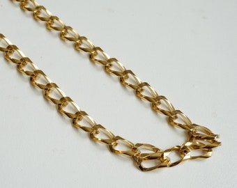 vintage chunky gold chain link necklace
