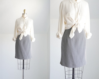 vintage 1990s high waisted pleated skirt | skirt size small medium