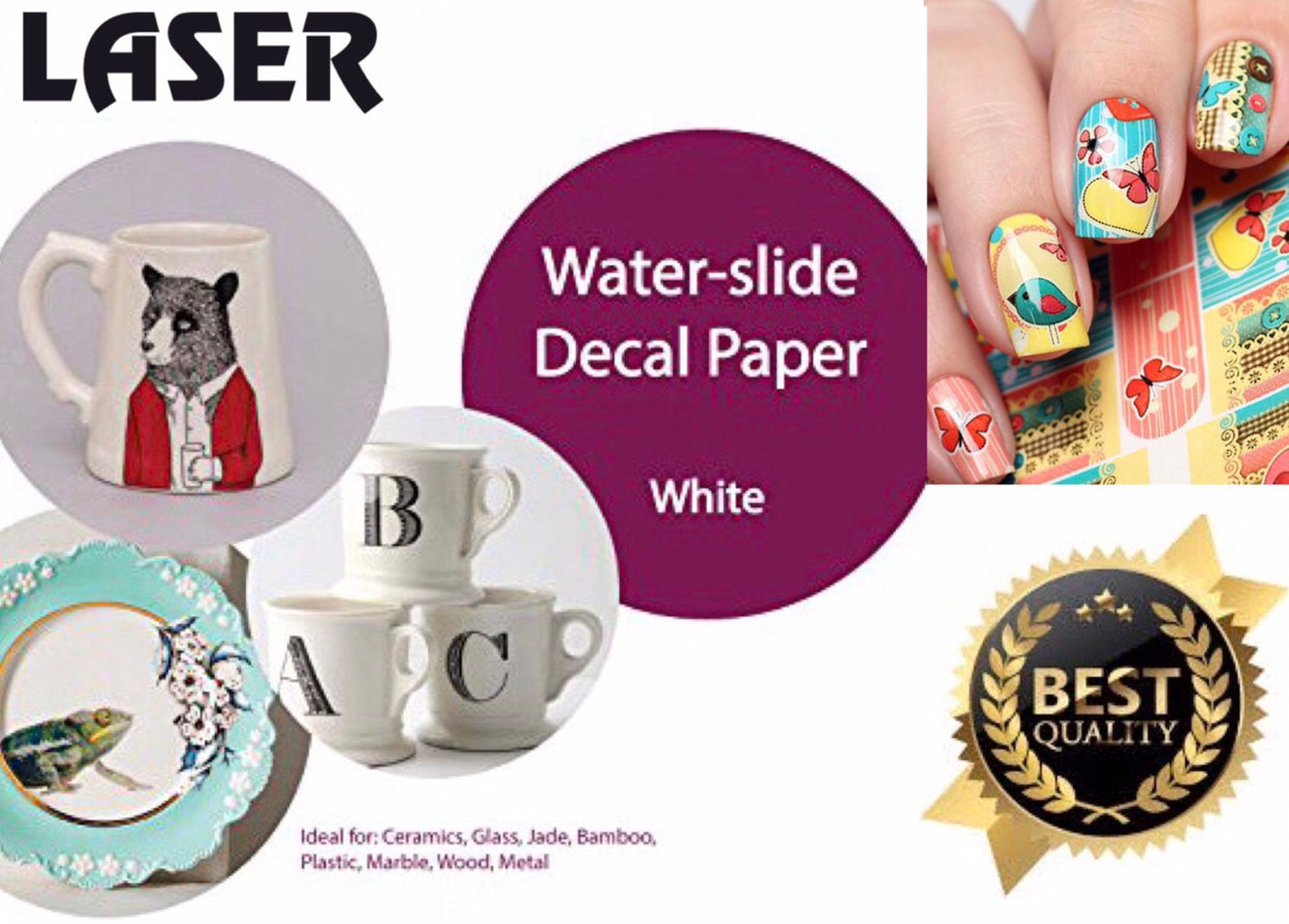 LASER Waterslide DECAL Paper WHITE 50 Sh 8.5 X Etsy