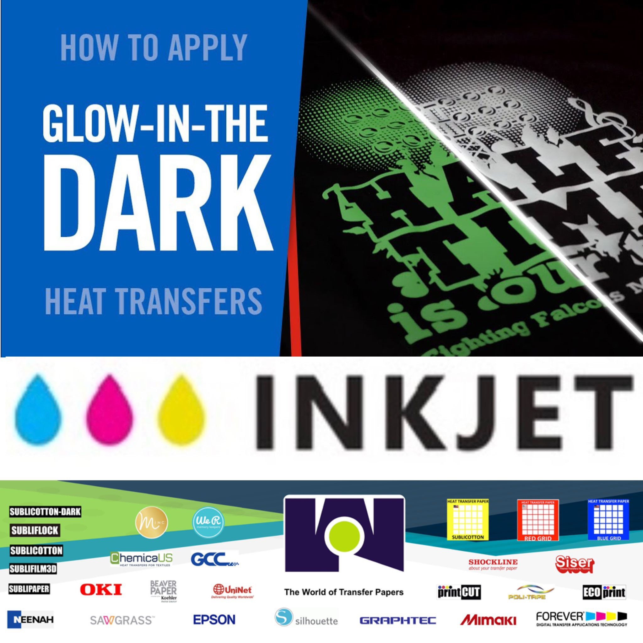 Inkjet Printable Glow in the Dark Iron on Heat Transfer Paper - Etsy