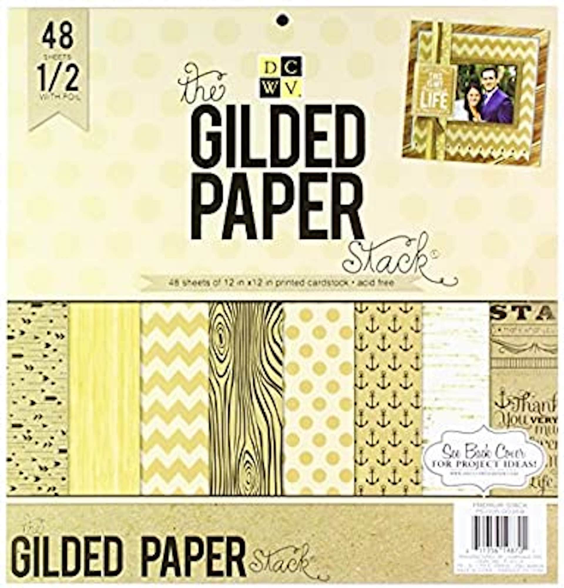 DCWV GILDED Paper 48 Sheets 12X12 PS00500358 Etsy