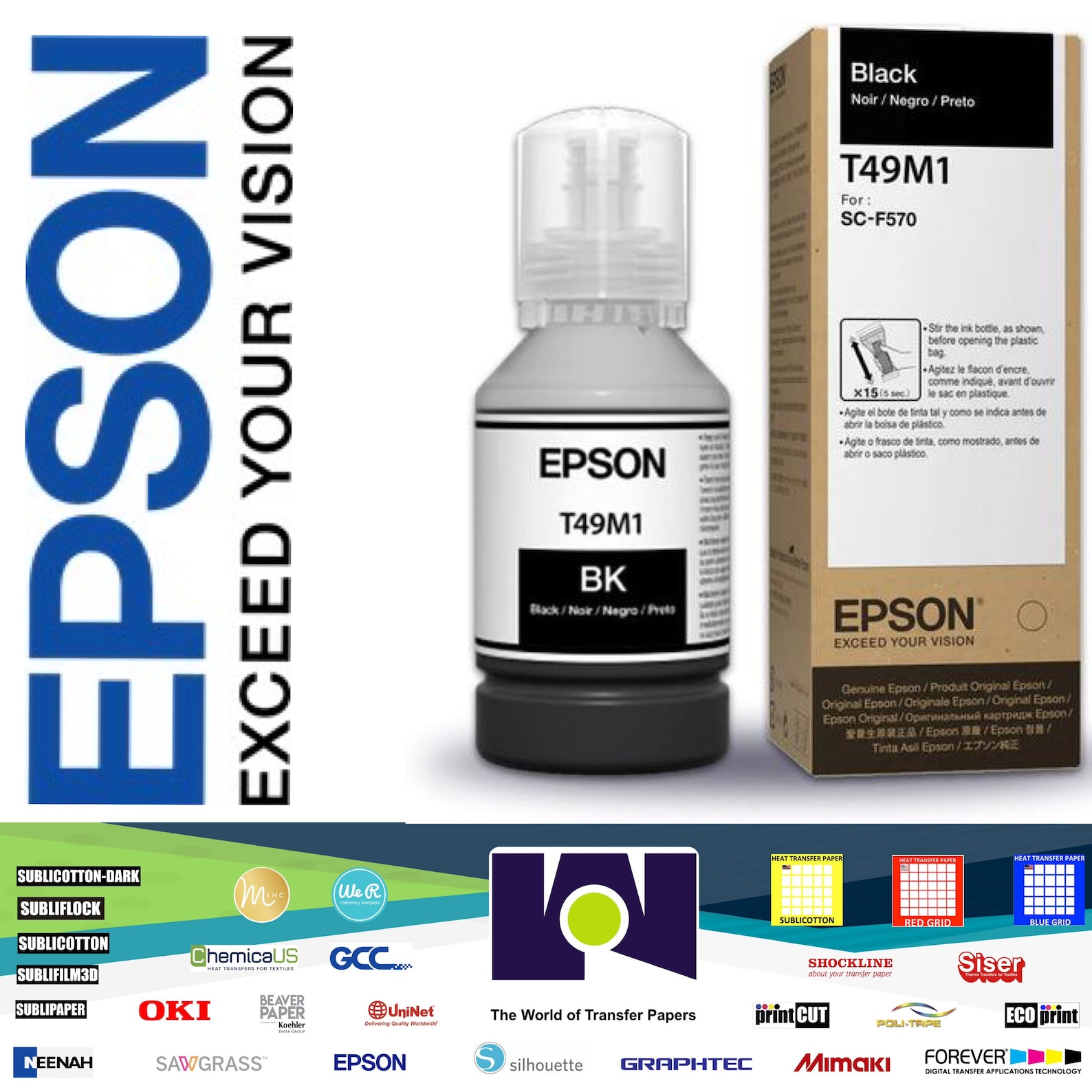 Original Sublimation Ink Epson F170 / 570 Ultrachrome® DS Etsy