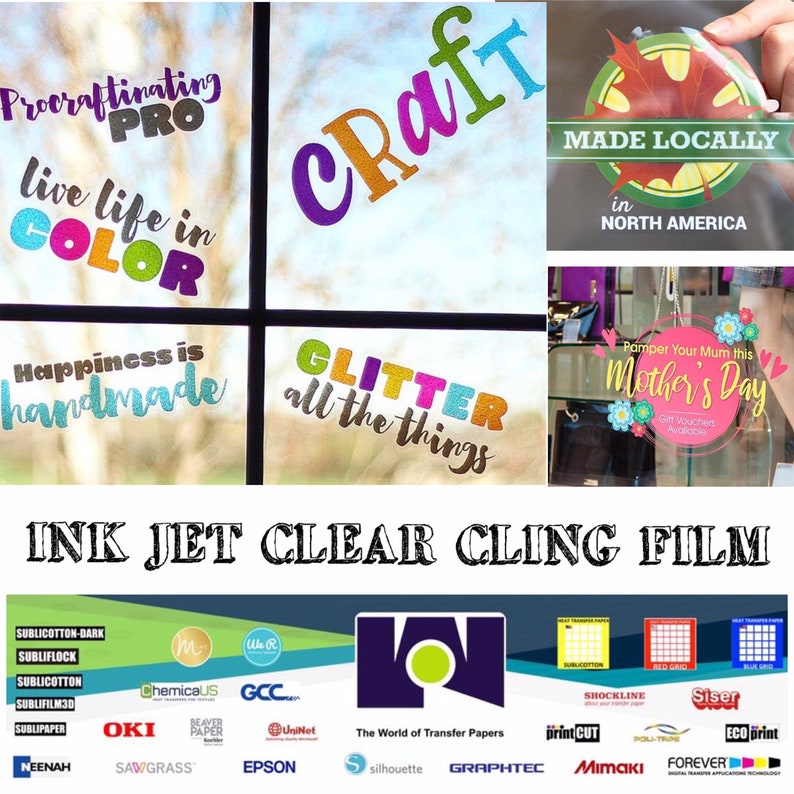 Ink Jet Printable Clear Static CLING Film Clearstick™ - Etsy