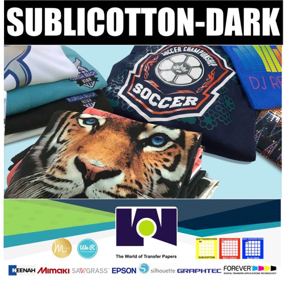 Heat Transfer Paper//Inkjet Printer Dark//t shirt iron on Heat press 8.5x11 10Sh