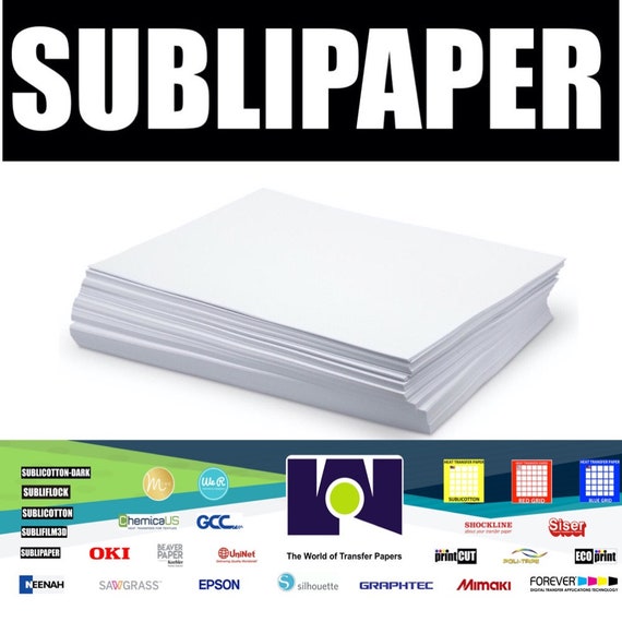 ASUB Sublimation Paper 100 Sheets 8.5x11 Pack SUBLIPAPER Papel De