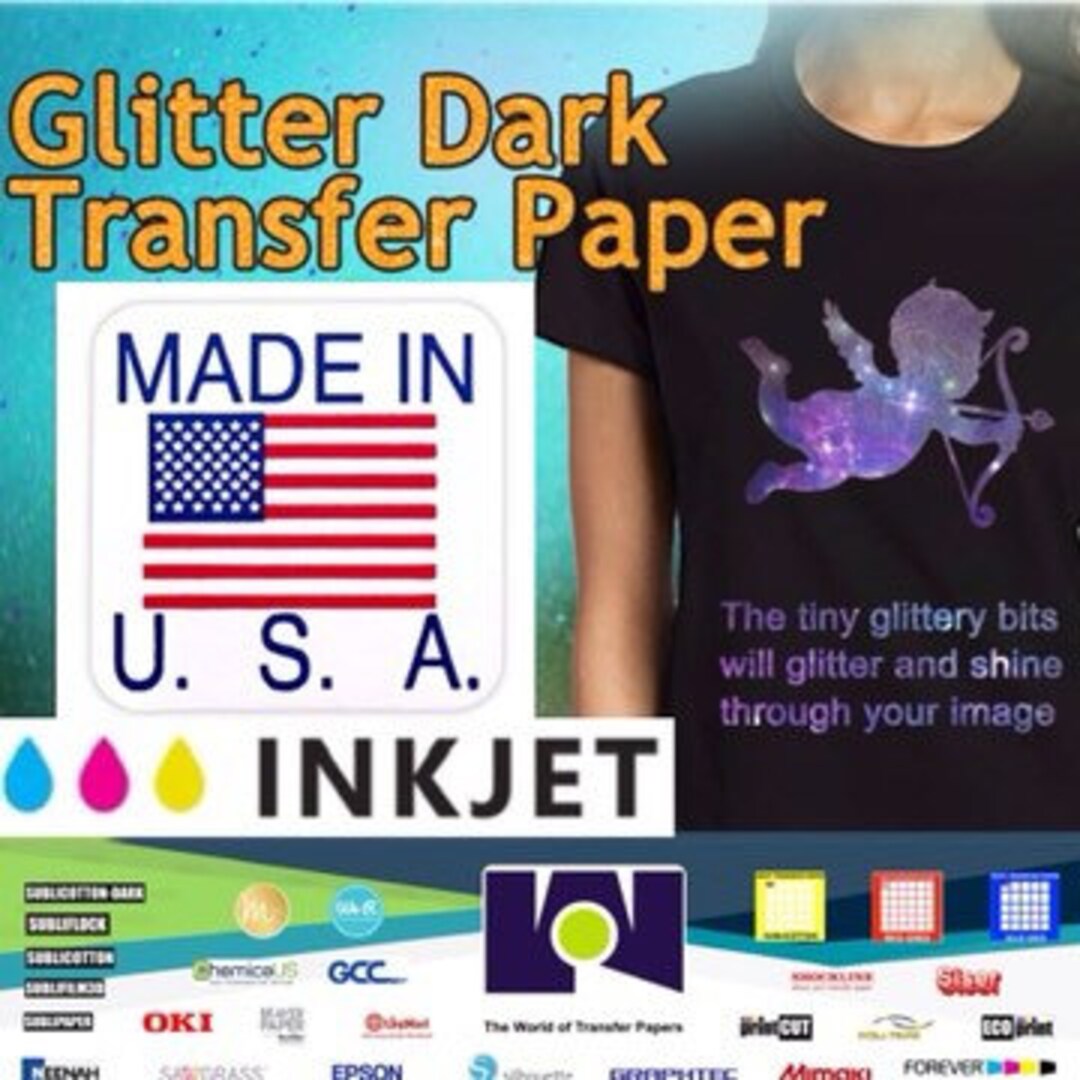 Inkjet Glitter Iron on Heat Transfer Paper for Dark Colour Etsy