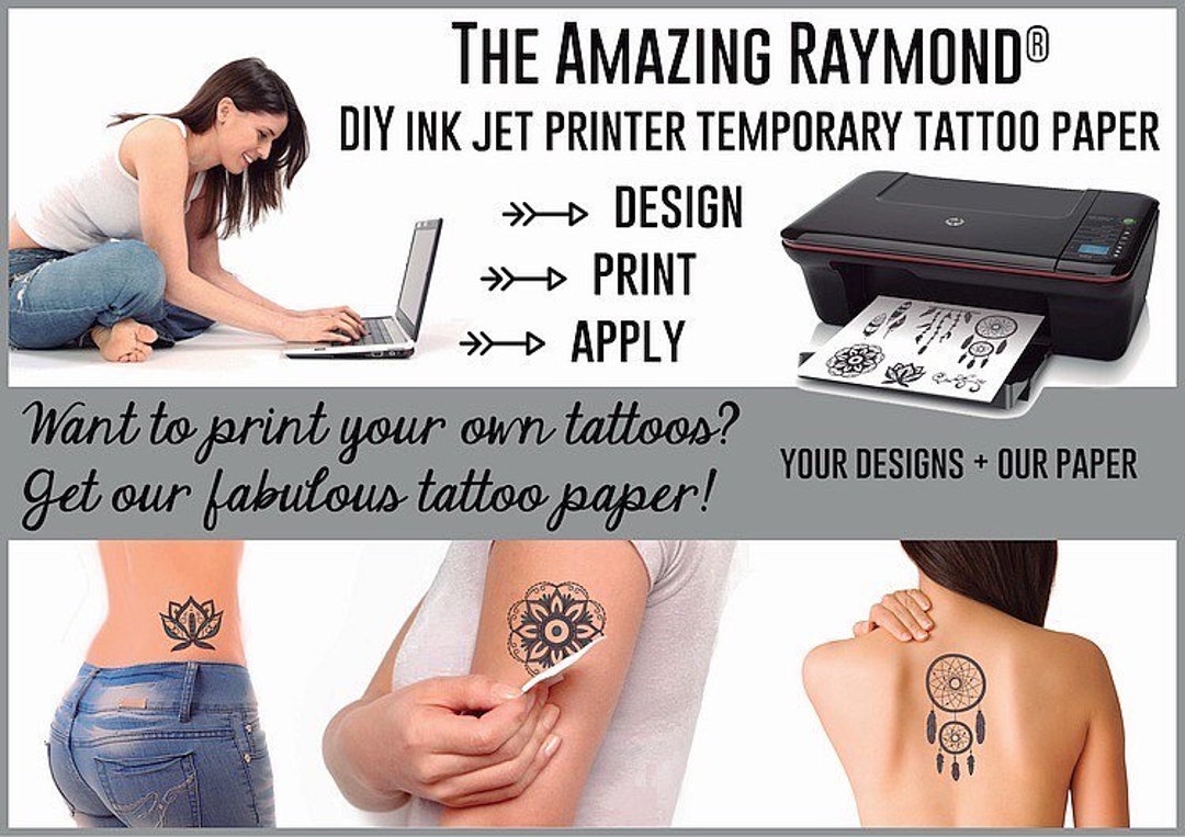 DIY: temporary tattoos using printer paper and ink! 