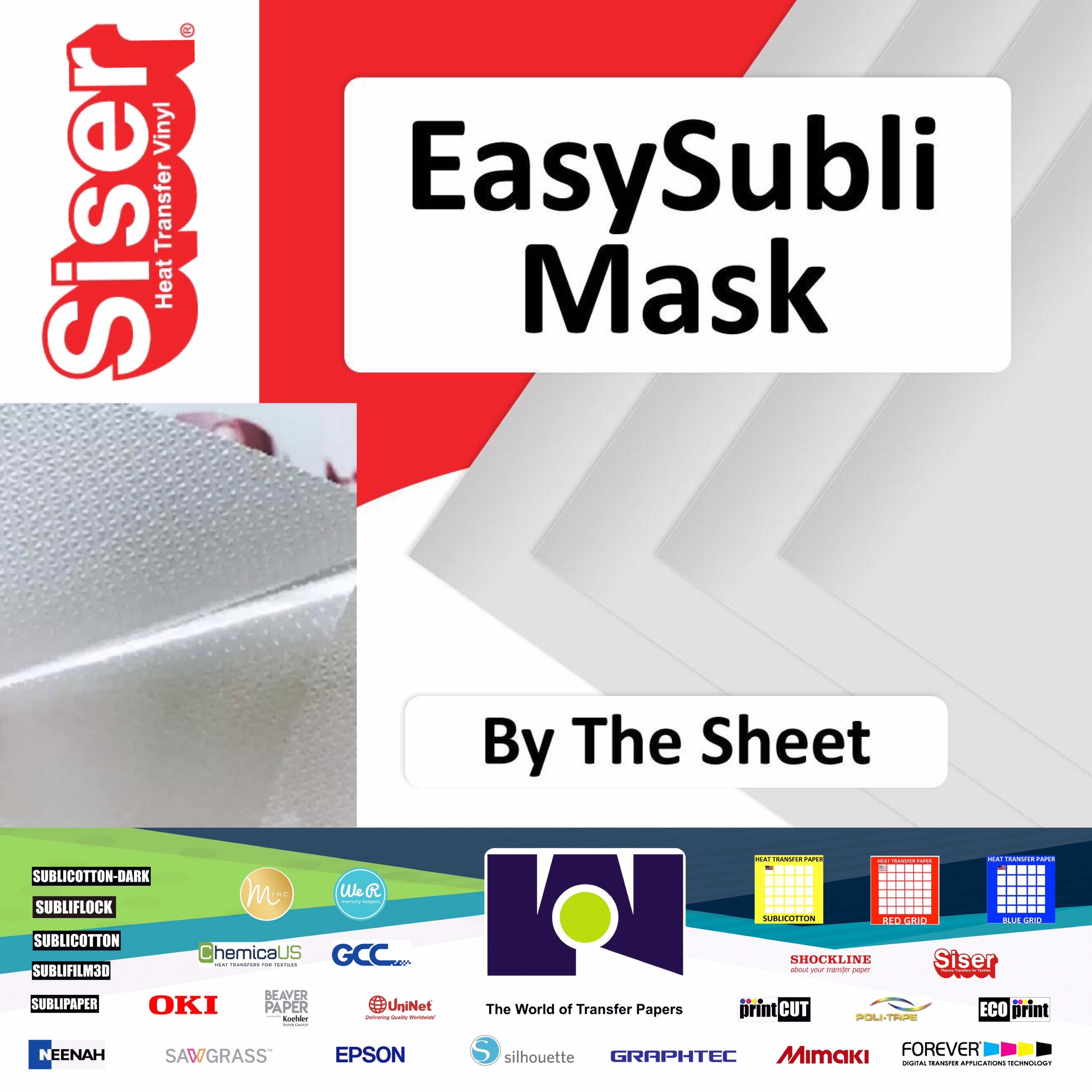 Easysubli™ Mask 8x10 25 Sheets by Siser Free Delivery Etsy