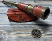 Nautical Solid Brass Spyglass Telescope Gift