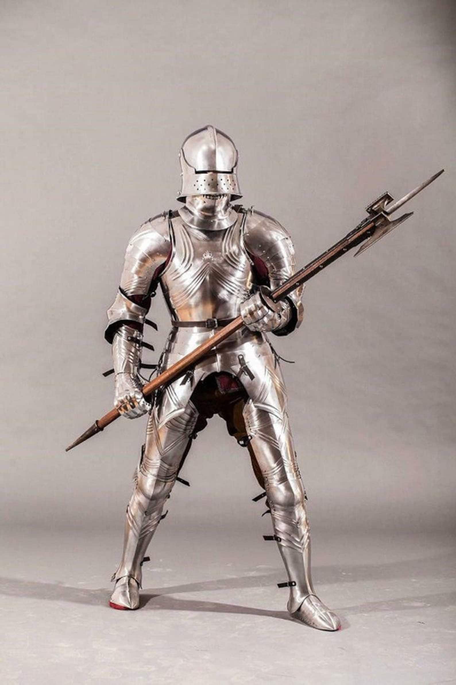 Medieval Gothic Armour Suit With Axe Spears battle Warrior Etsy