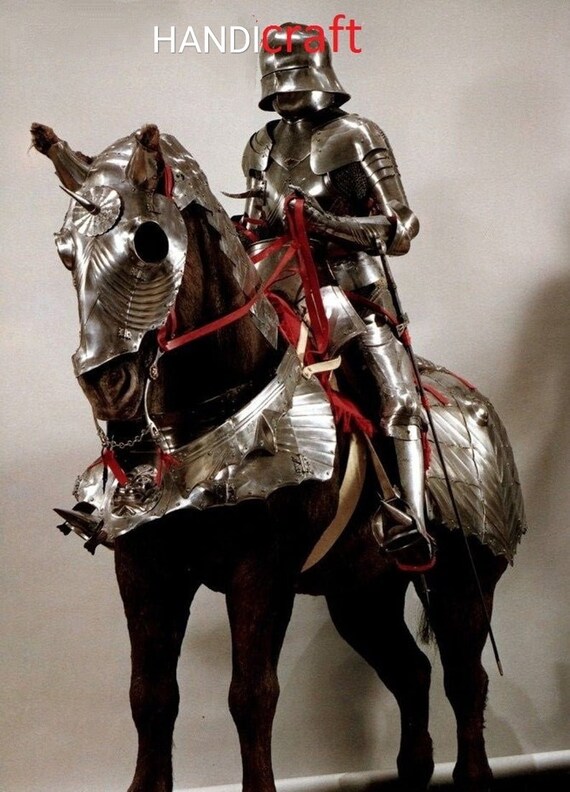 Medieval Horse Armor of 16th Century German Armour Suit Costume