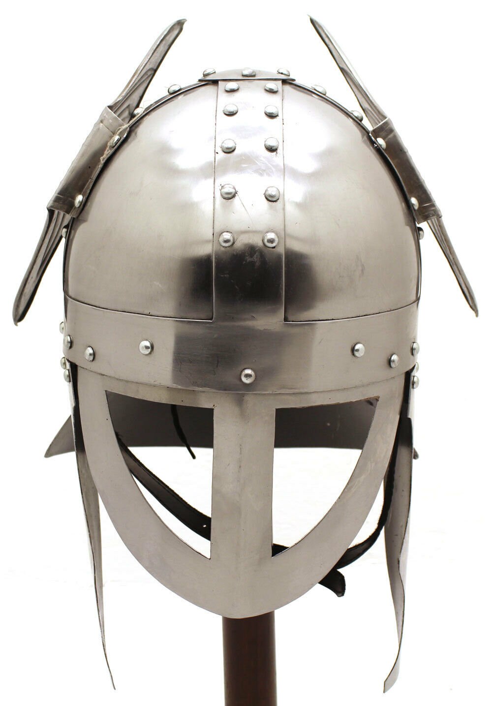 Medieval Steel Winged Viking Helmet With Leather Liner Etsy