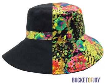 Liberty London Bucket Hat: Reversible Cotton Drill Sun Hat