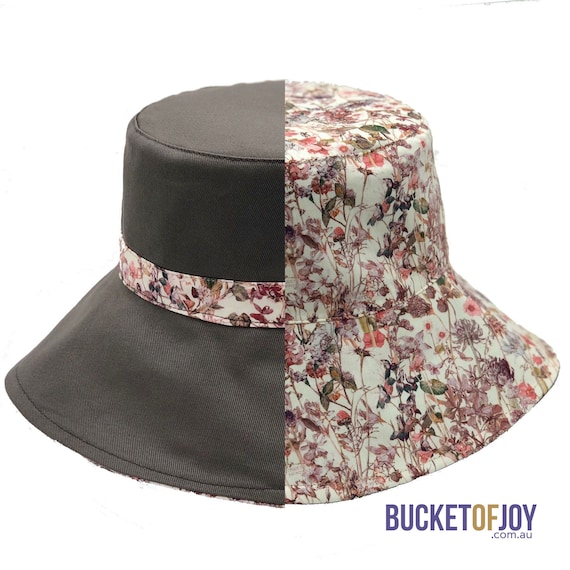 Liberty London Bucket Hat: Reversible Wildflower Cotton Sun  display picture 1