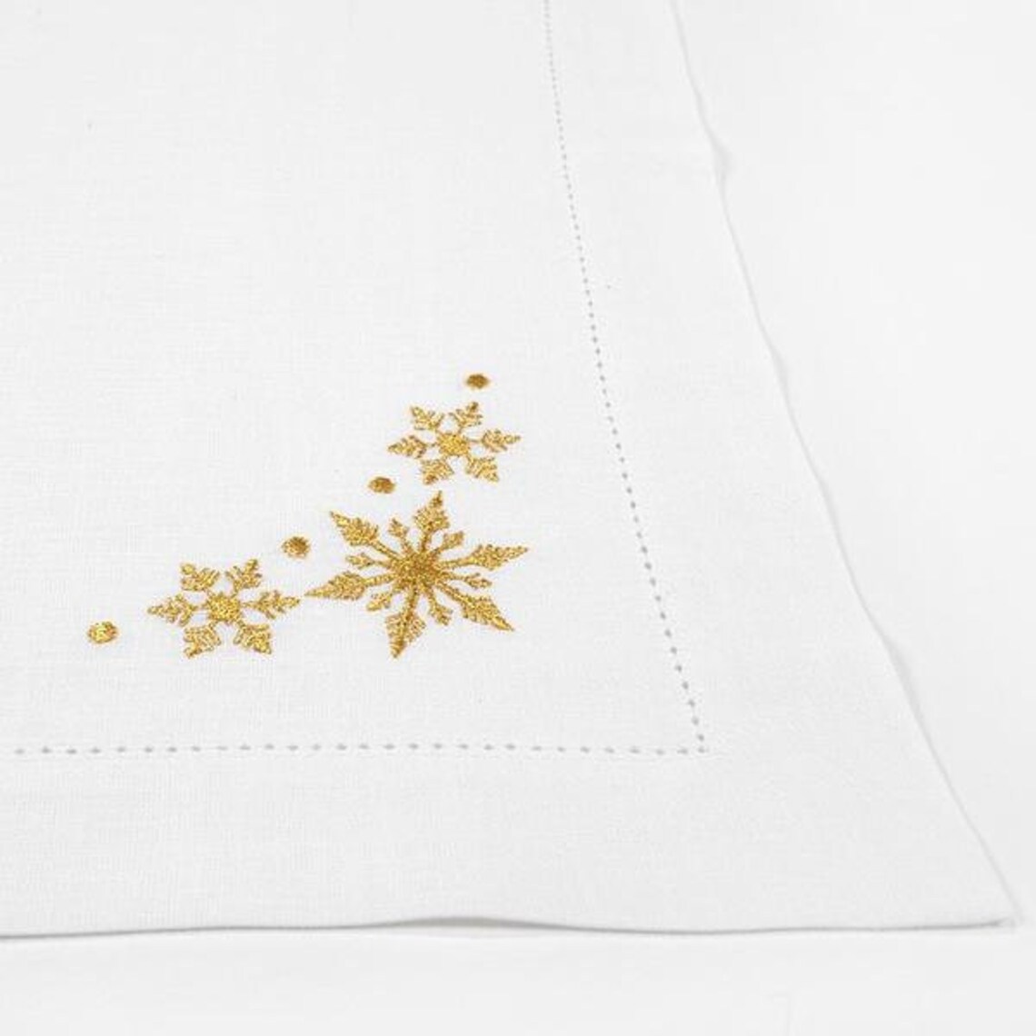Table Runner Neve White /gold Linen Etsy UK