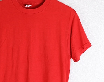 vintage 60s 70s Kings Road par Sears Blank T-Shirt Rouge - Taille M / L