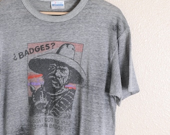¿¡Insignias de sillines ardientes vintage de los 90!? Camiseta Escena M/L