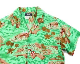 Vintage faded glory Rayon Aloha camisa - Grande