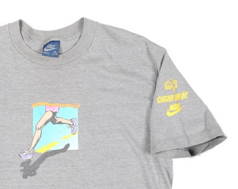 Vintage 1984 Nike Cascade Run Off Camiseta - Grande