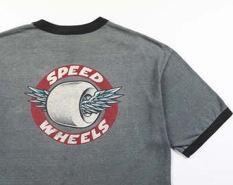 Vintage 1990s Santa Cruz Speed Wheels Ringer T-shirt - Large