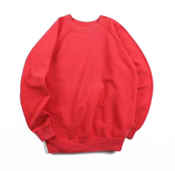 Vintage 60s 70s High Cotton Red Faded Raglan Gusse