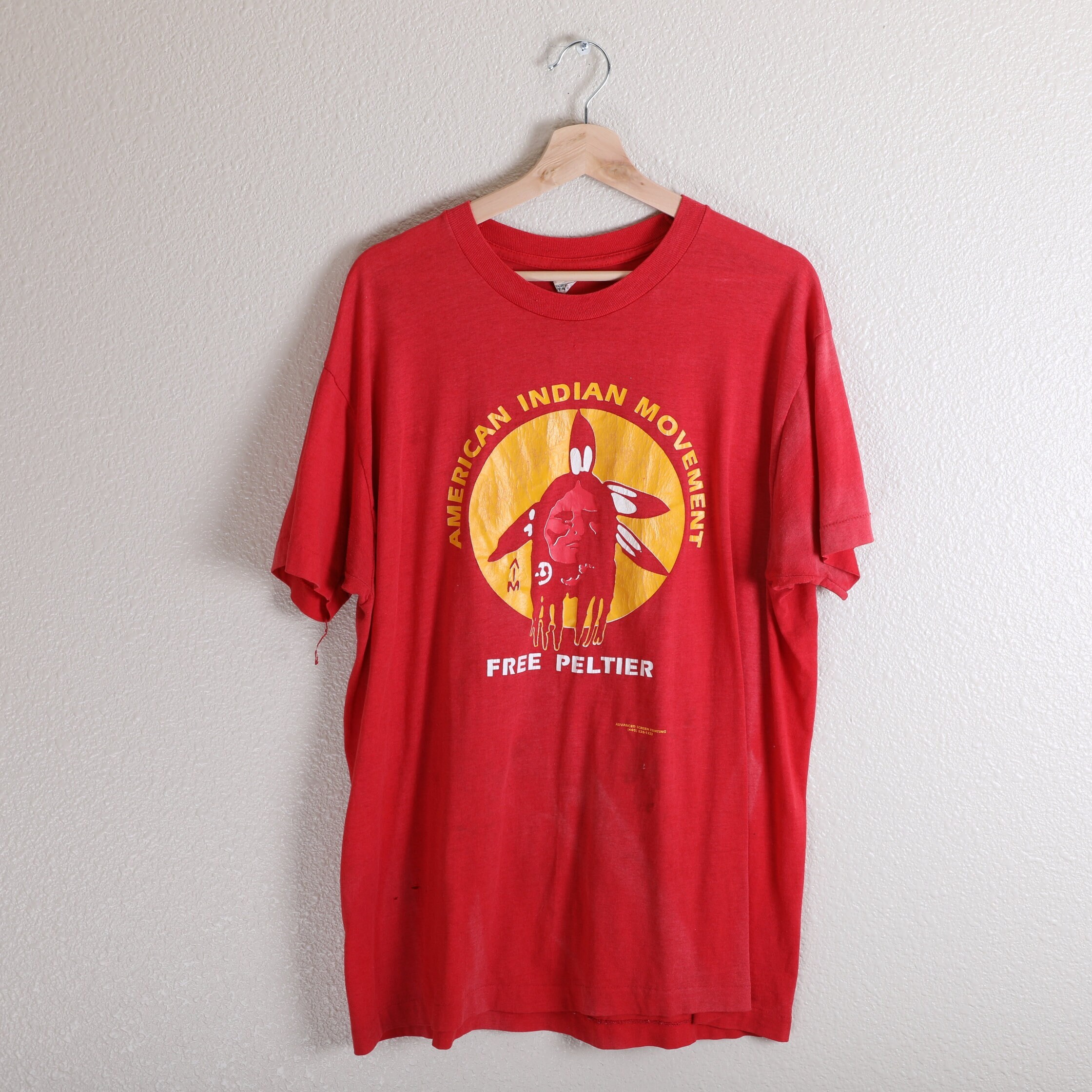 Vintage Rare 80s Free Leonard Peltier AIM T-shirt - XL - Etsy