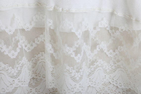 Vintage Sears White Lace Trim Top 100% Cotton Boh… - image 5