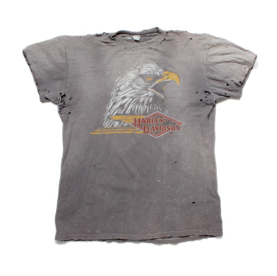 Vintage Distressed 1970s Harley Davidson T-Shirt -