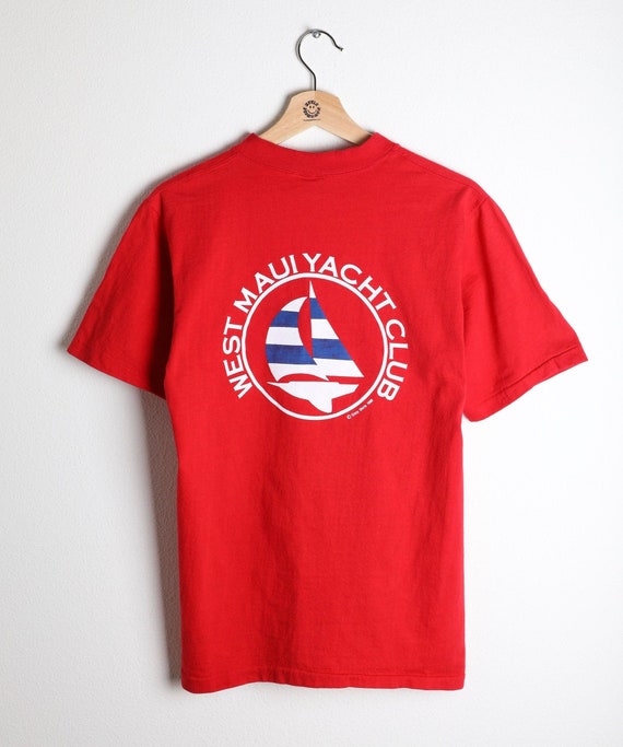 Vintage 80s Crazy Shirts Maui Yacht Club TShirt Me… Gem