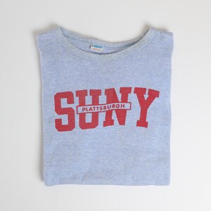 Vintage 70s Champion SUNY Plattsburgh Heavyweight T-Shirt - Large