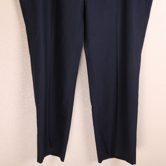 Vintage 60s 70s Pinstripe Suit Pants - Size 42" x… - image 3