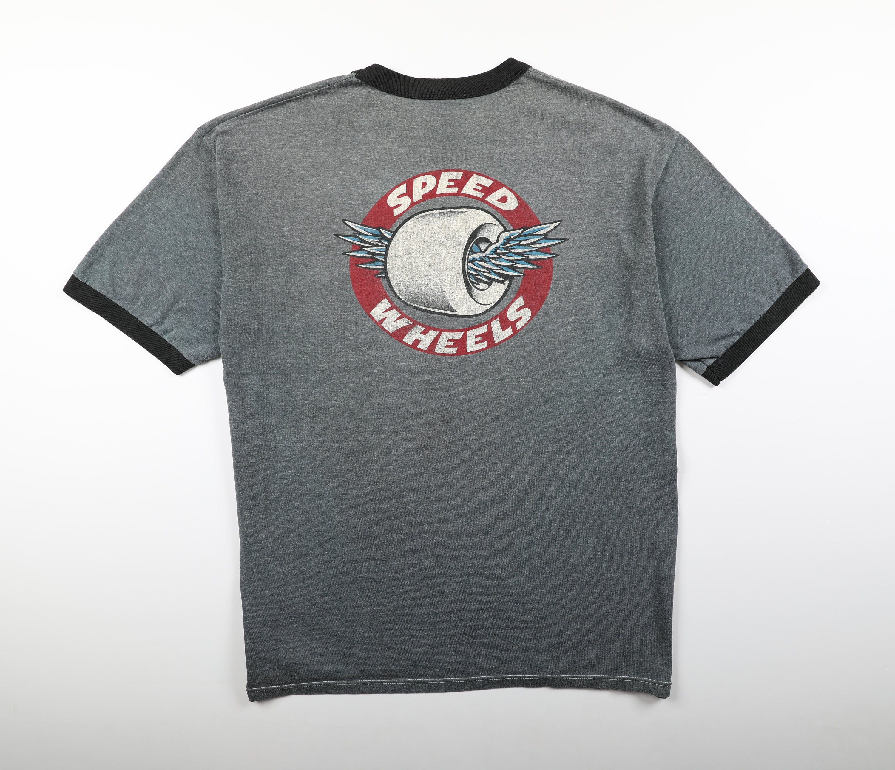 Vintage 1990s Santa Cruz Speed Wheels Ringer T-shirt - Large