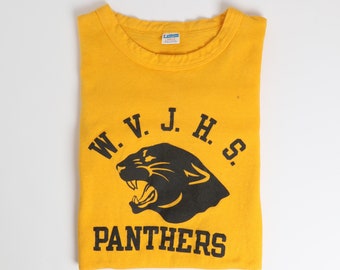 Vintage 70s Champion Panthers Football Style T-Shirt - Mediana