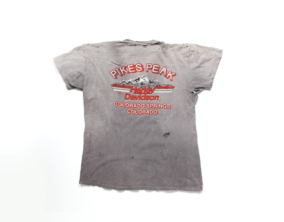 Vintage Distressed 1970s Harley Davidson T-Shirt … - image 5