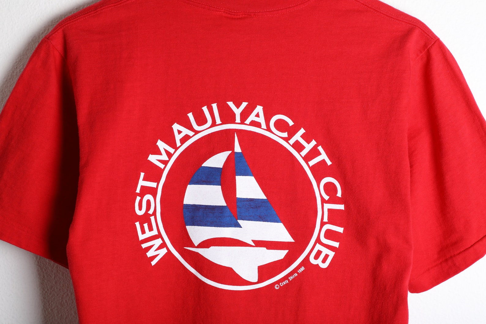 Vintage 80s Crazy Shirts Maui Yacht Club Tshirt Medium Etsy