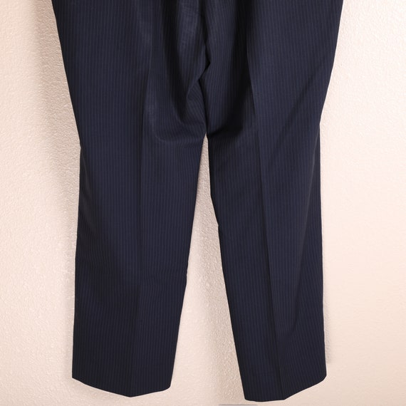 Vintage 60s 70s Pinstripe Suit Pants - Size 42" x… - image 7