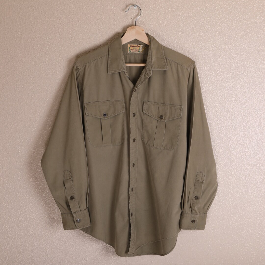Vintage 50s 60s US Forest Service Uniform Shirt Sz M/L 15.5 16 Etsy