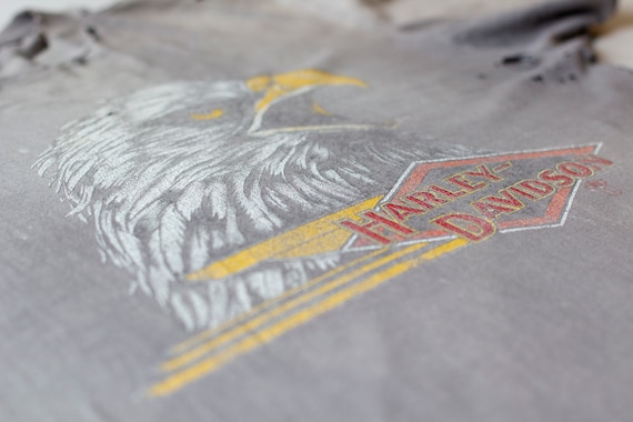 Vintage Distressed 1970s Harley Davidson T-Shirt … - image 2