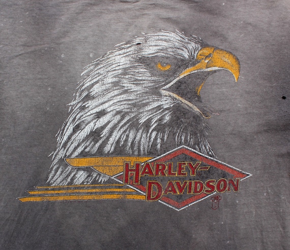 Vintage Distressed 1970s Harley Davidson T-Shirt … - image 3
