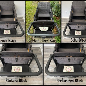 BLACK Faux Leather Handlebar Covers for WonderFold, WagonFold, Keenz, RainbowBaby, Famileasy, Jeep