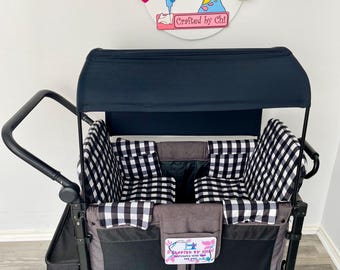 Black & White Buffalo Cotton Seat Covers and More Accessories for WonderFold ,Keenz,Famileasy,RainbowBaby |Made to Order|