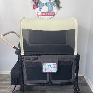 Ivory Canopy with Mesh Windows for WonderFold Wagon