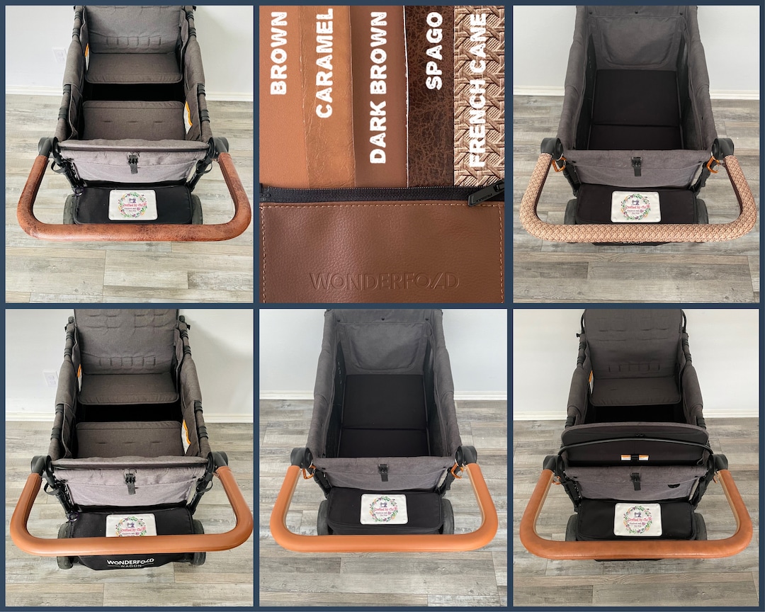 テーブル・チェア・ハンモック WANTKEY MINI LEATHER CASE CAMEL Earth Tone Faux Leather Handlebar Covers for Wonderfold