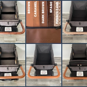Earth Tone Faux Leather Handlebar Covers for WonderFold, WagonFold, Keenz, RainbowBaby, Famileasy, Jeep