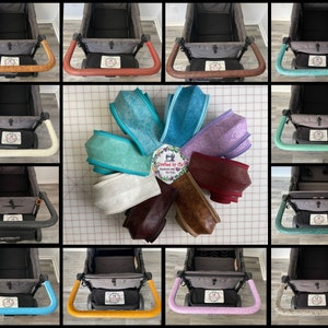 Embossed Floral Faux Leather Handlebar Covers for WonderFold, WagonFold, Keenz, RainbowBaby, Joymor, Famileasy
