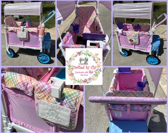 Pastel Plaid Seat Covers and More Accessories for WonderFold, Keenz,Famileasy, Rainbow Baby Wagon|Made to Order|