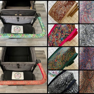 Paisley Faux Leather Handlebar Covers for WonderFold, WagonFold, Keenz, RainbowBaby, Jeep |MADE TO ORDER|