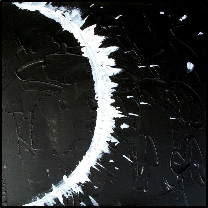 Large Abstract Black Painting by Lyudmila Shenderova Painting Etsy