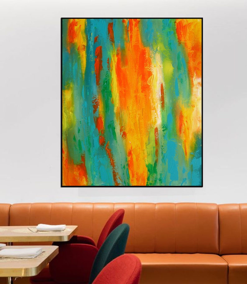 Large Abstract Painting Original Blue Abstract Paintings on Etsy